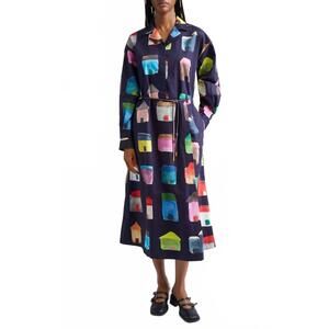 NEW STINE GOYA house print cotton shirtdress in refugious